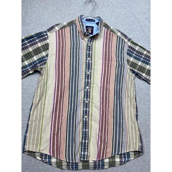 Salty Dog Gant Button Up Shirt Mens L Genuine Indian Madras Multi Stripe Cotton - Picture 3 of 8